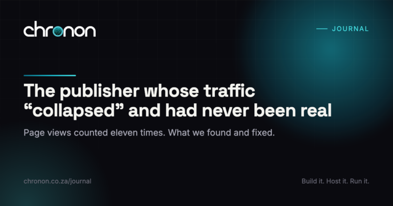 The publisher whose traffic "collapsed" and had never been real