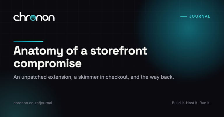 Anatomy of a storefront compromise