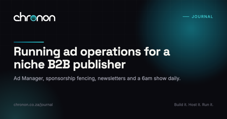 Running ad operations for a niche B2B publisher